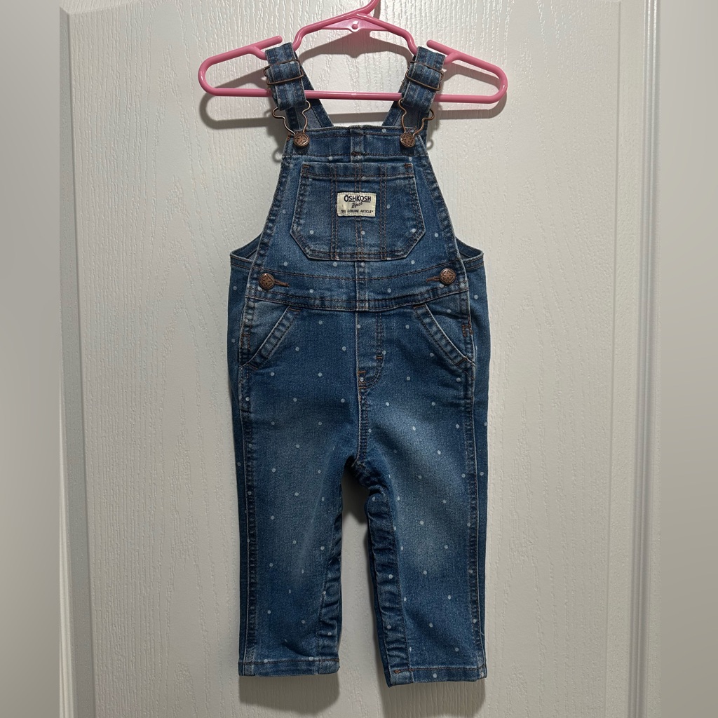 Oshkosh B’gosh Girls 12 Months Blue Polka Dot Vestbak